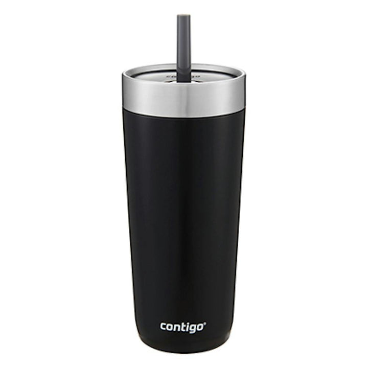 Luxe Stainless Steel Travel Tumbler with Spill-Proof Lid and Straw, 18oz