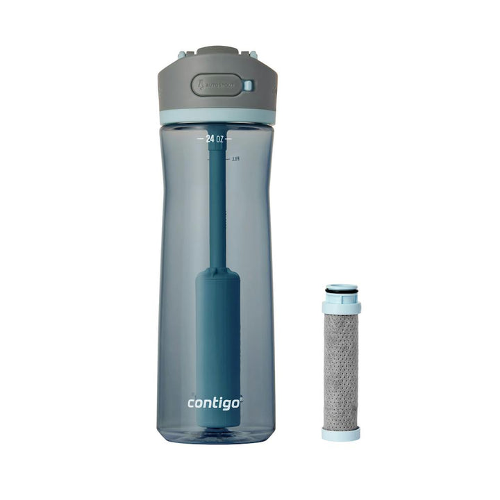 Contigo® Wells Plastic Filter Water Bottle with AUTOSPOUT® Straw Lid and Replacement Filter, 24 Oz | gocontigoplus.shop
